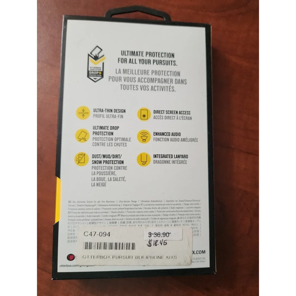 OtterBox Pursuit Series Case for iPhone X XS Black Rugged Protection 77-59614